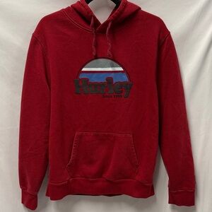 Hurley Red Hoodie with Logo Design